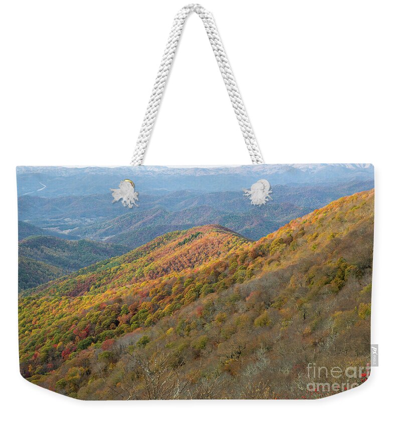Fall Foliage Weekender Tote Bag featuring the photograph Fall Foliage, View From Blue Ridge Parkway by Felix Lai