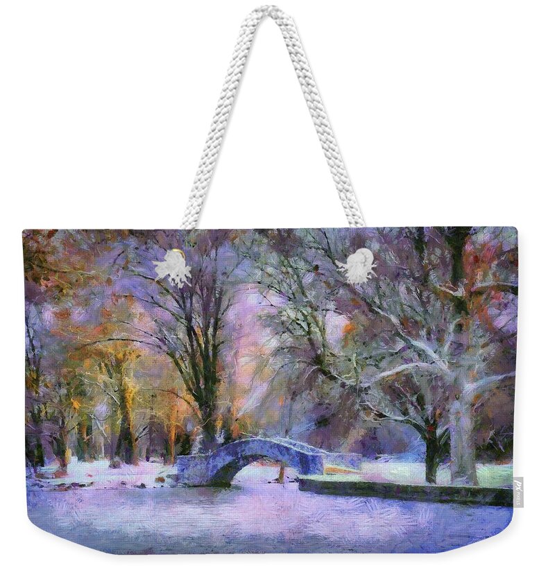 Change Of Season Weekender Tote Bag featuring the photograph Fall Giving Way to Winter by Jack Wilson