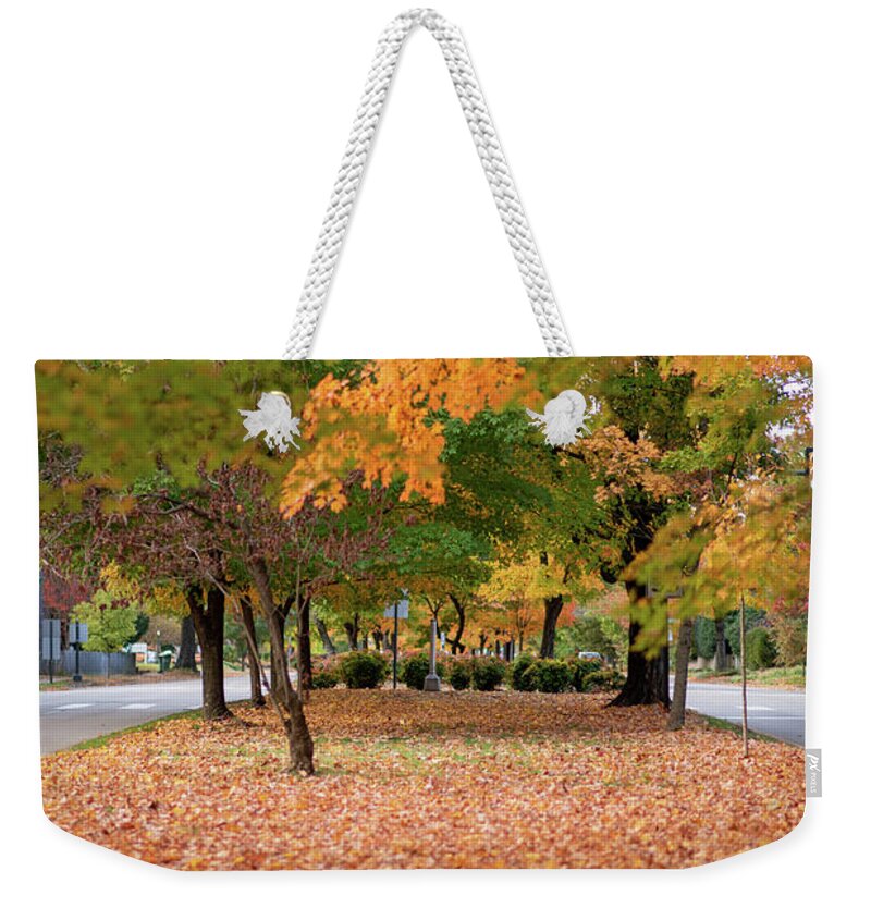 Westover Hills Weekender Tote Bag featuring the photograph Fall In Westover Hills Richmond VA by Doug Ash