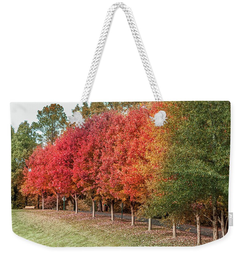 Fall Weekender Tote Bag featuring the photograph Fall Rainbow by Rick Nelson