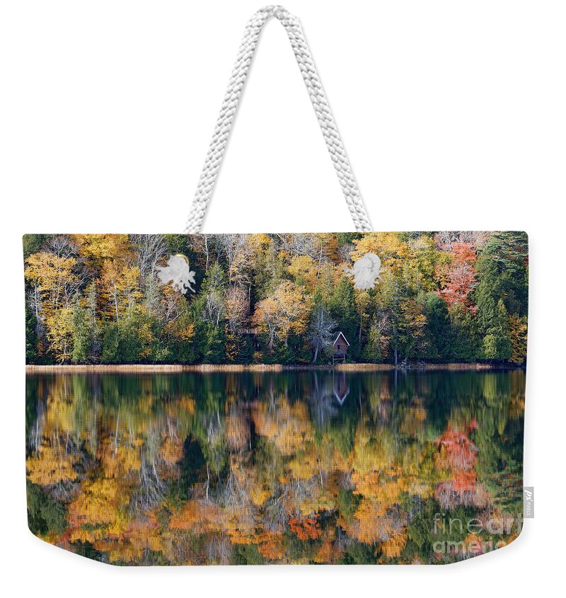 Autumn Weekender Tote Bag featuring the photograph Fall reflection by Kevin Shields