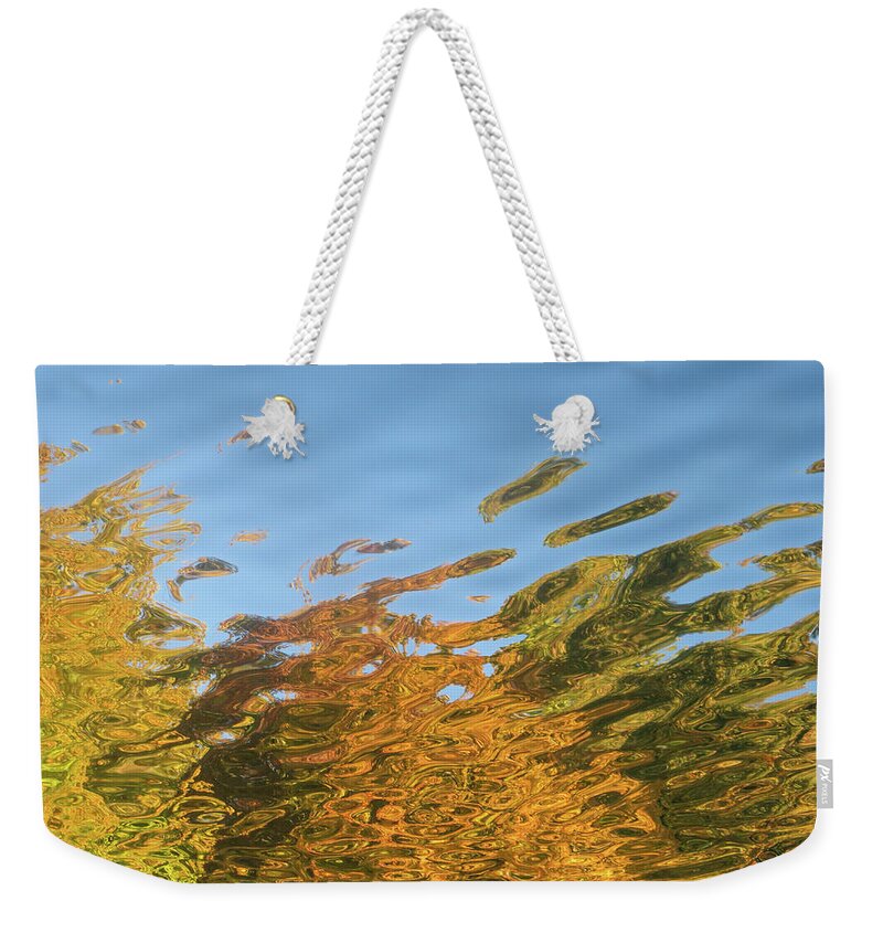 Abstracts Weekender Tote Bag featuring the photograph Fall Reflections IMG_3340 by David Coblitz