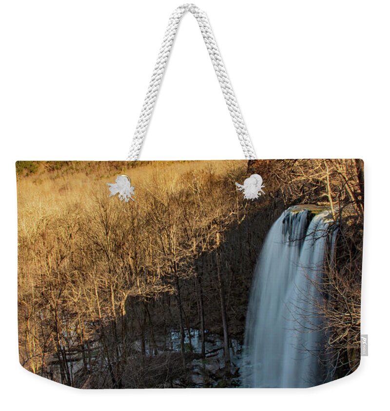 Falling Spring Falls Weekender Tote Bag featuring the photograph Falling Spring Falls by Melissa Southern