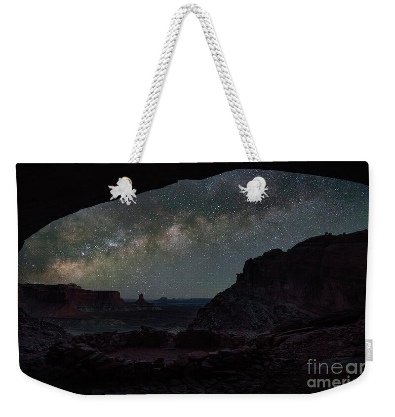 False Kiva Weekender Tote Bag featuring the photograph False Kiva Milky Way by Keith Kapple