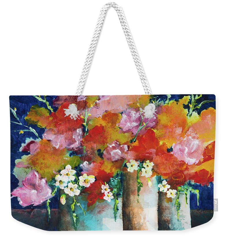 Acrylic Weekender Tote Bag featuring the painting Fanfare by Lee Beuther