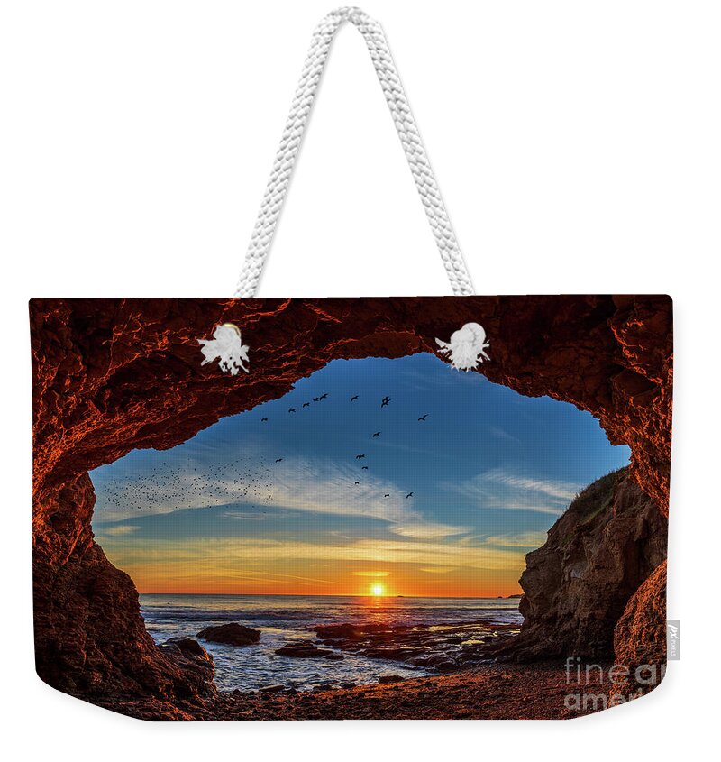 Seascape Weekender Tote Bag featuring the photograph Fantastic Sea Cave by Mimi Ditchie