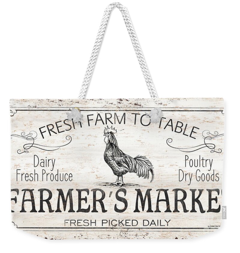Farmhouse Weekender Tote Bag featuring the painting Farm Market 1 by Debbie DeWitt