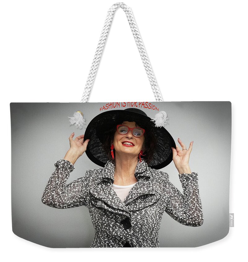 Fashion Weekender Tote Bag featuring the photograph Fashion Is Her Passion by Bonnie Colgan