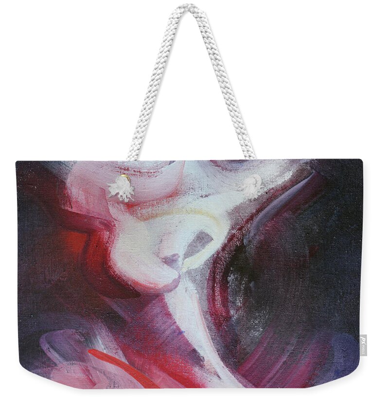 Oils Weekender Tote Bag featuring the painting Fear of Distractions by Ritchard Rodriguez