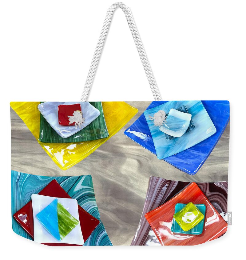 Yellow Weekender Tote Bag featuring the photograph Feast and Fierce by Fabiola L Nadjar Fiore