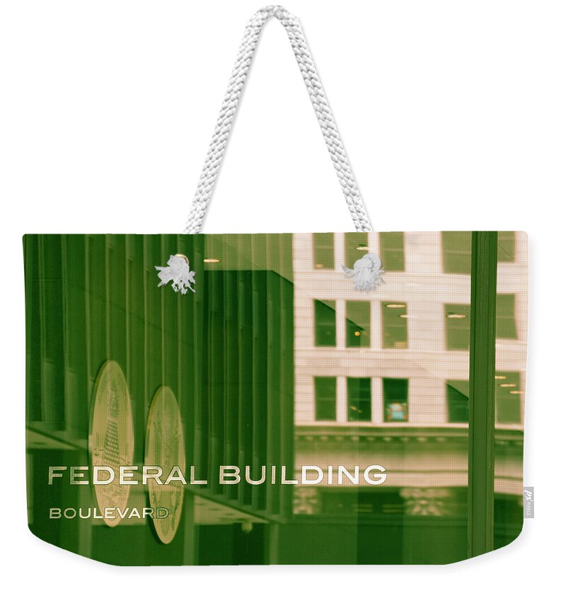 America Weekender Tote Bag featuring the photograph Federal Building Chicago by Christi Kraft