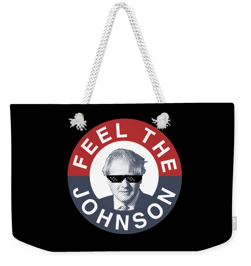 Cool Weekender Tote Bag featuring the digital art Feel the Boris Johnson - Conservative Party by Flippin Sweet Gear
