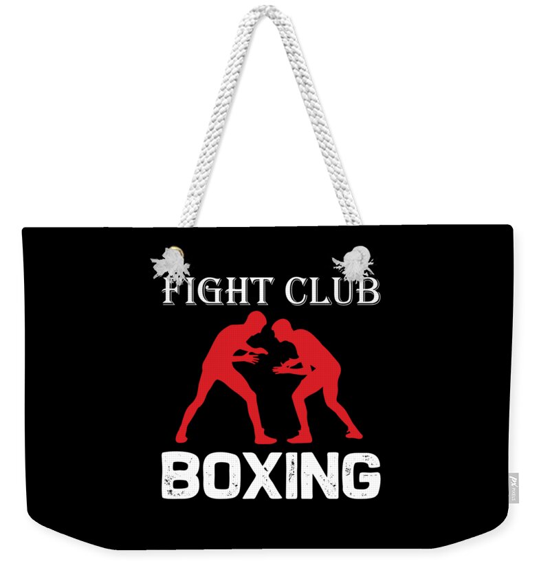 Boxing Weekender Tote Bag featuring the digital art Fight club boxing by Jacob Zelazny