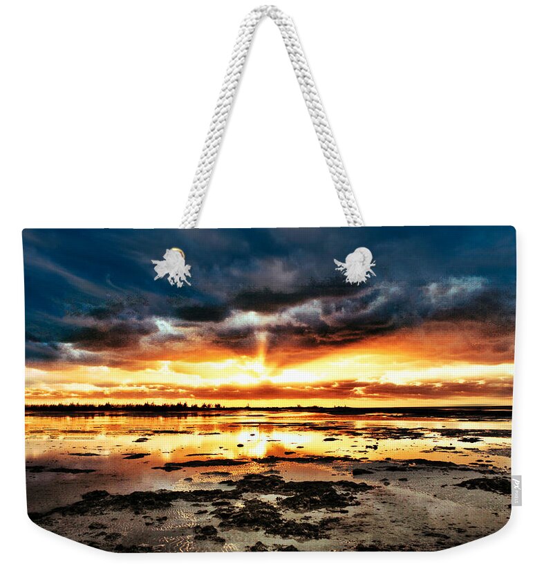 Cloudscape Weekender Tote Bag featuring the photograph Fighting Against the Darkness by Montez Kerr