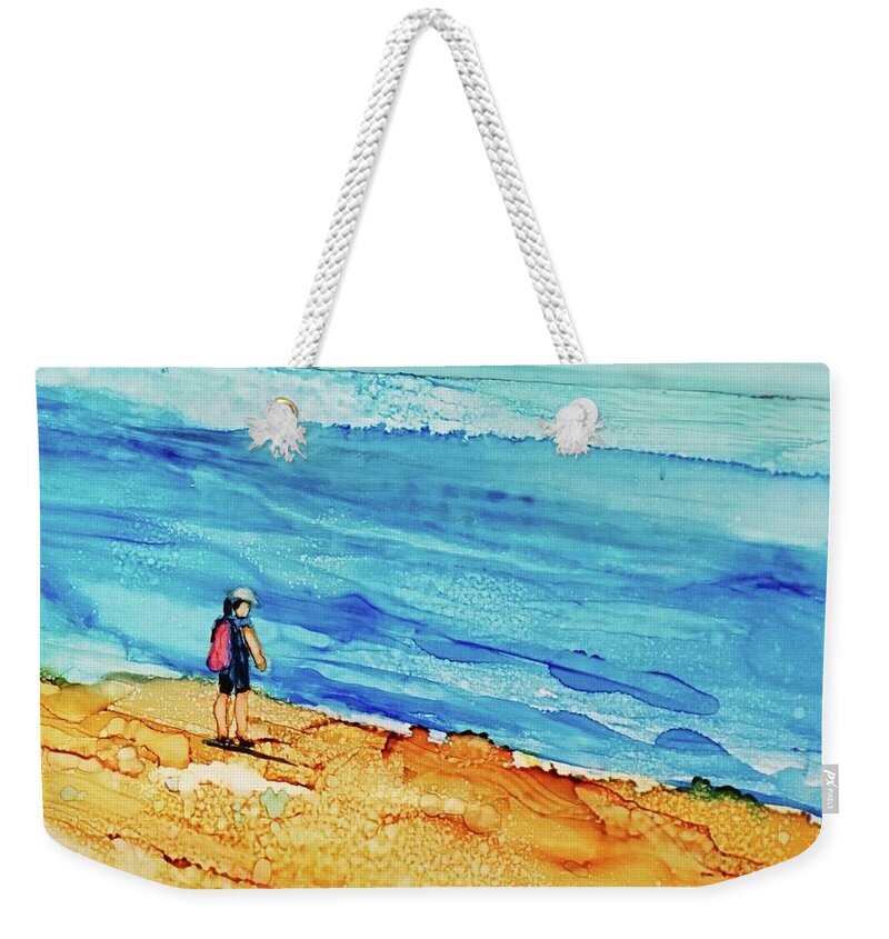 Cape Fear Weekender Tote Bag featuring the painting Finding Cape Fear Painting by Patty Donoghue