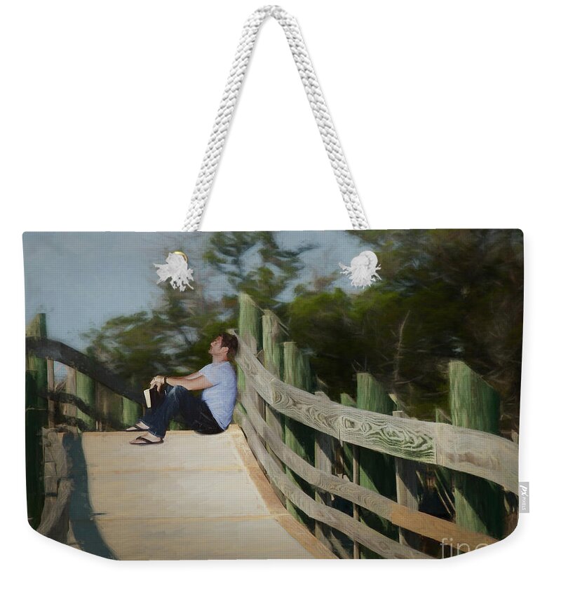 Landscape Weekender Tote Bag featuring the photograph Finding Peace by Sandra Clark