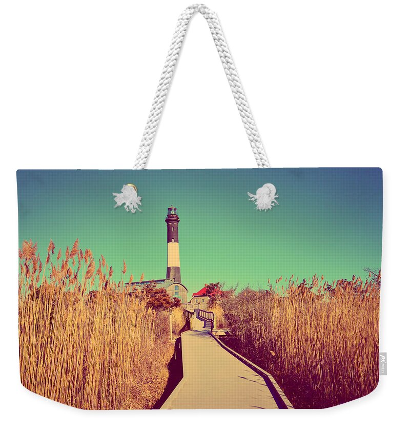 Fire Island Weekender Tote Bag featuring the photograph Fire Island Lighthouse by Stacie Siemsen