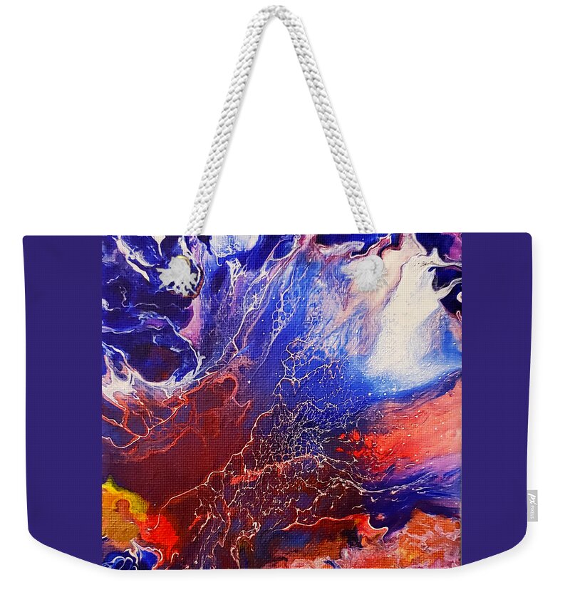 Fires Weekender Tote Bag featuring the painting Fires by Christine Bolden
