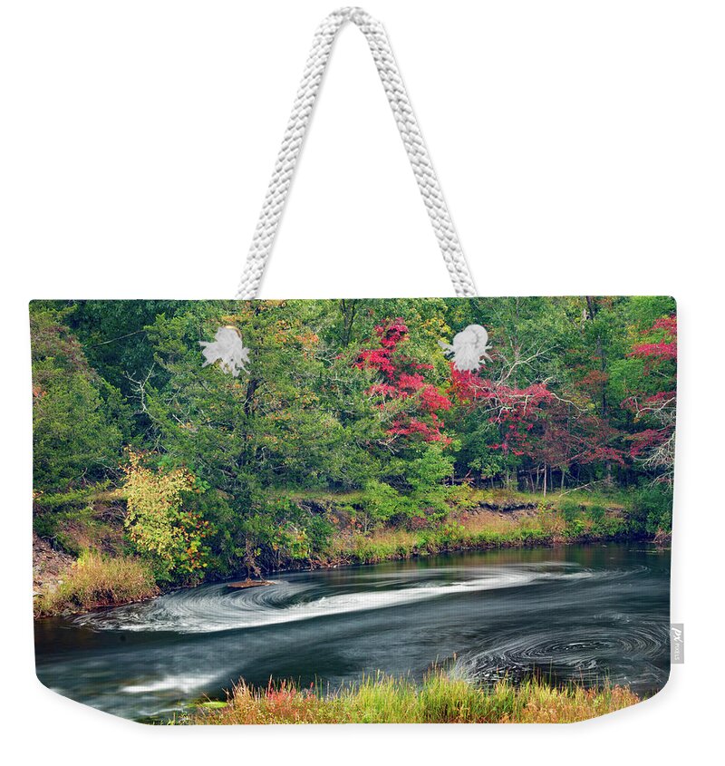 Nj Weekender Tote Bag featuring the photograph First Colors of Autumn by Kristia Adams