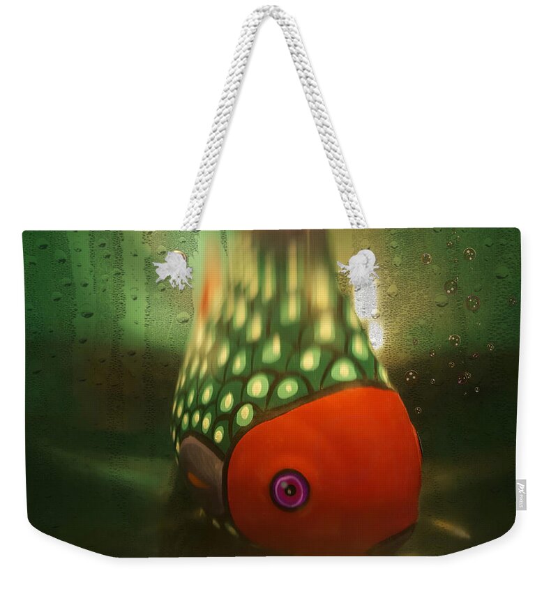 Fish Weekender Tote Bag featuring the digital art Fish In My Sink by Pamela Smale Williams
