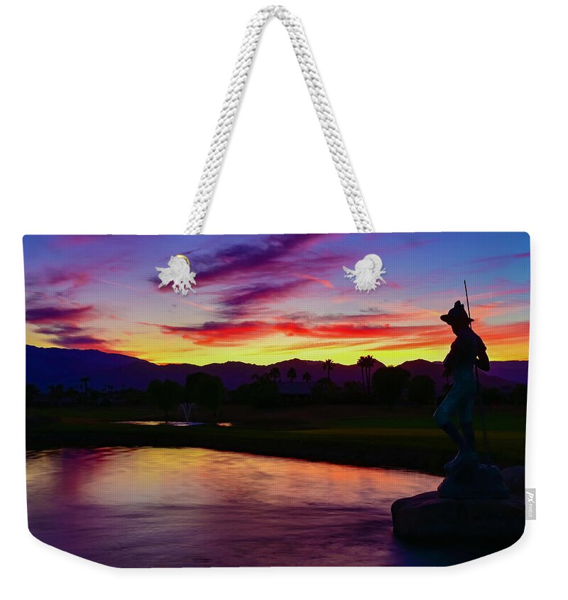 Sunset Weekender Tote Bag featuring the photograph Fishing for Sunsets by Chris Casas