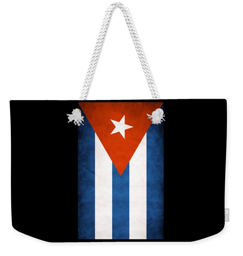 Funny Weekender Tote Bag featuring the digital art Flag Of Cuba by Flippin Sweet Gear