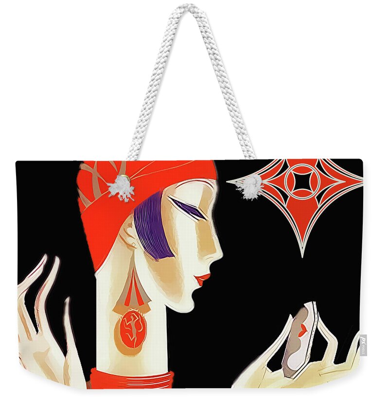 Staley Weekender Tote Bag featuring the digital art Flapper Star by Chuck Staley