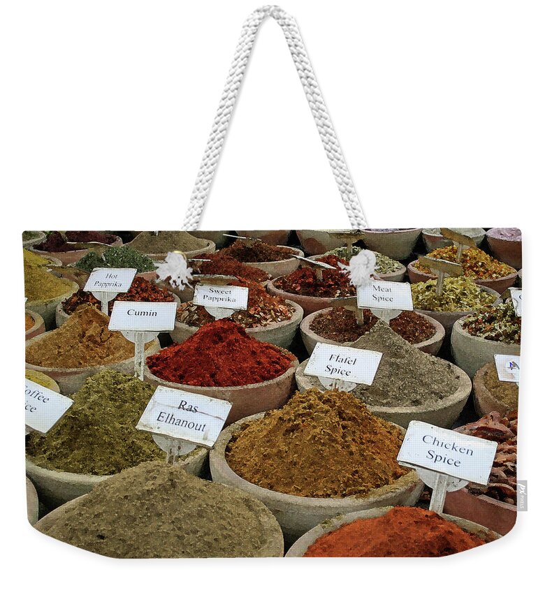 Spices Weekender Tote Bag featuring the photograph Flavorable by M Kathleen Warren