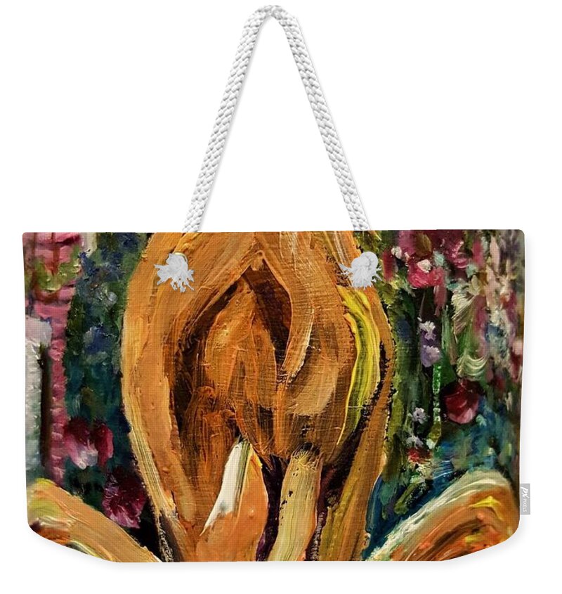 New Orleans Weekender Tote Bag featuring the painting Fleur de lis by Julie TuckerDemps