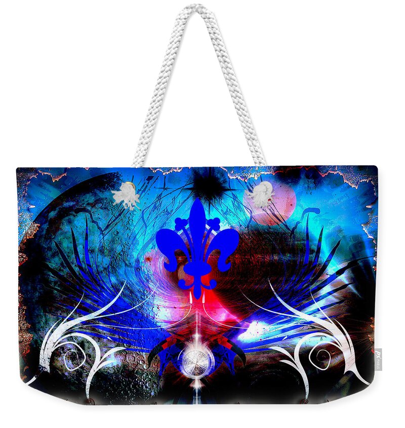 Fleur De Lis Weekender Tote Bag featuring the digital art Fleur De Lis by Michael Damiani