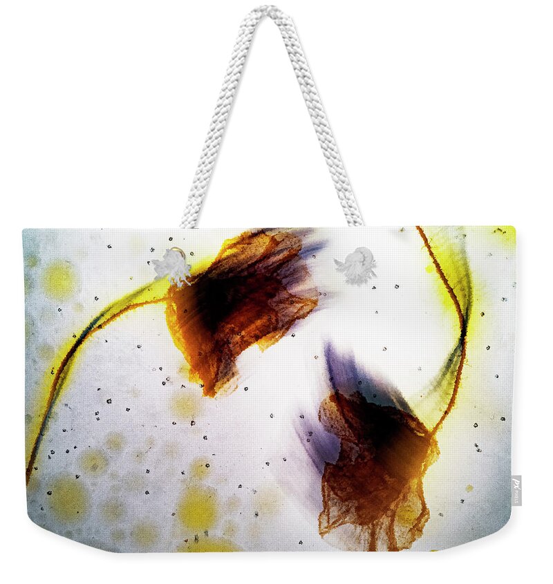Poppy Weekender Tote Bag featuring the photograph Floating dancers by Al Fio Bonina