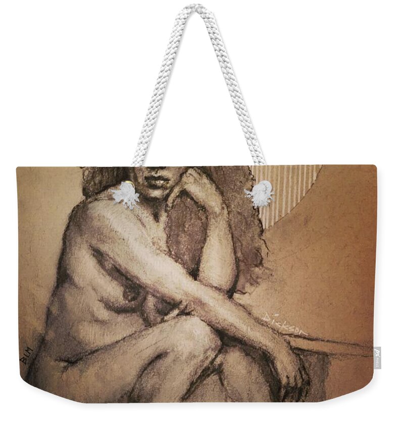  Weekender Tote Bag featuring the painting Flora by Jeff Dickson