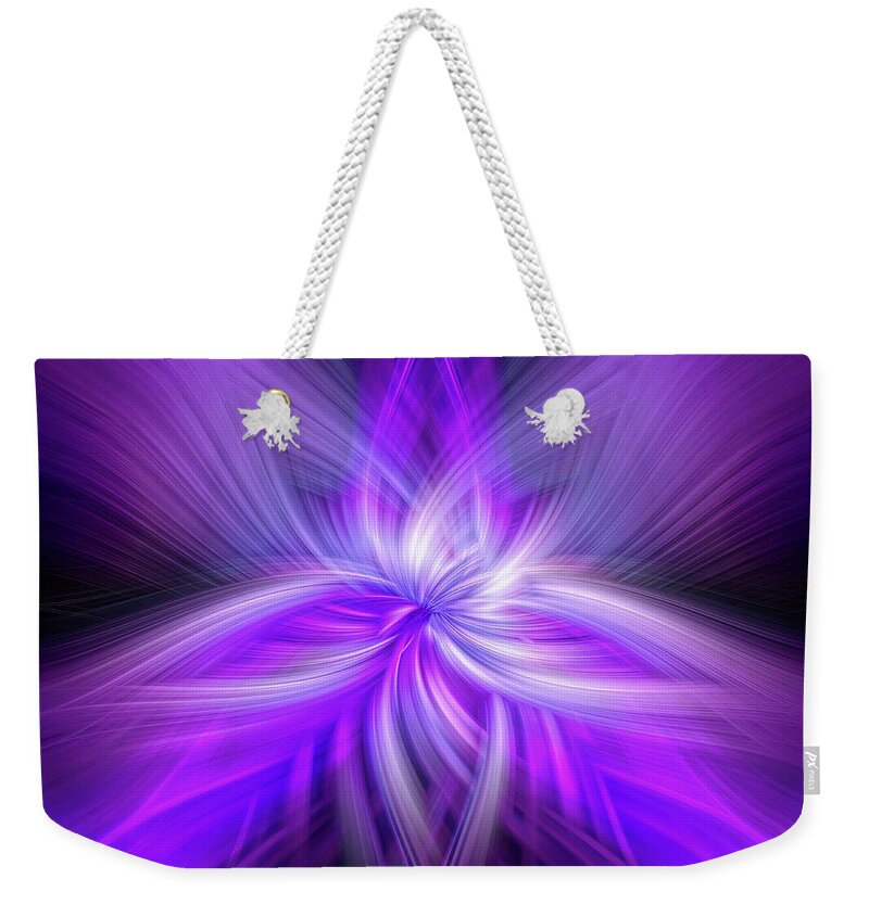 Flora Twirl Weekender Tote Bag featuring the digital art Flora Twirl by Wes and Dotty Weber