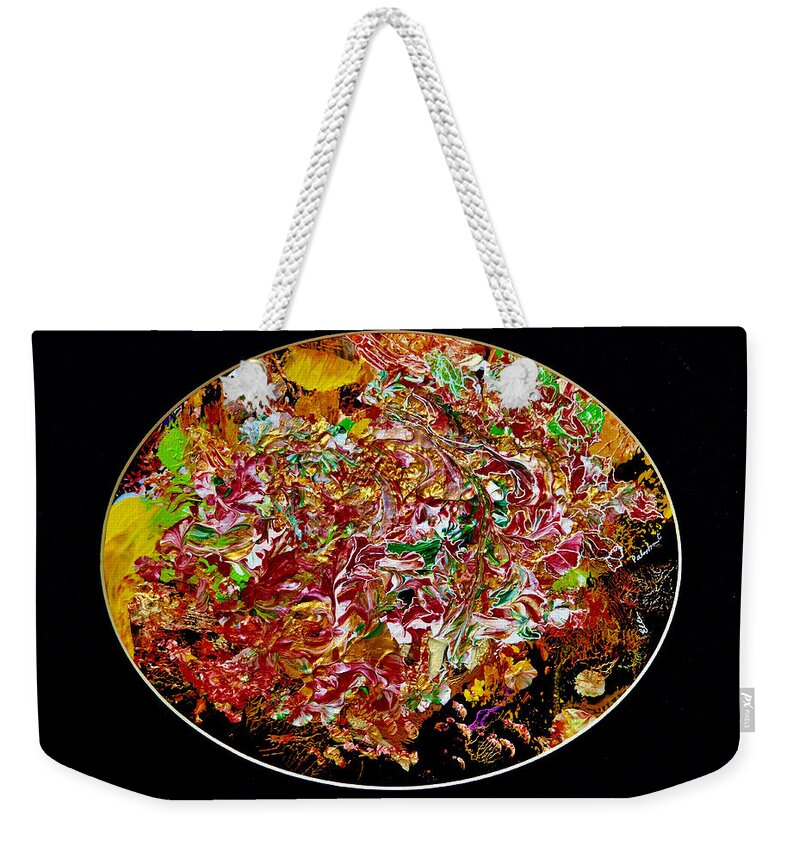 Wall Art Weekender Tote Bag featuring the painting Floral and Coral by Ellen Palestrant