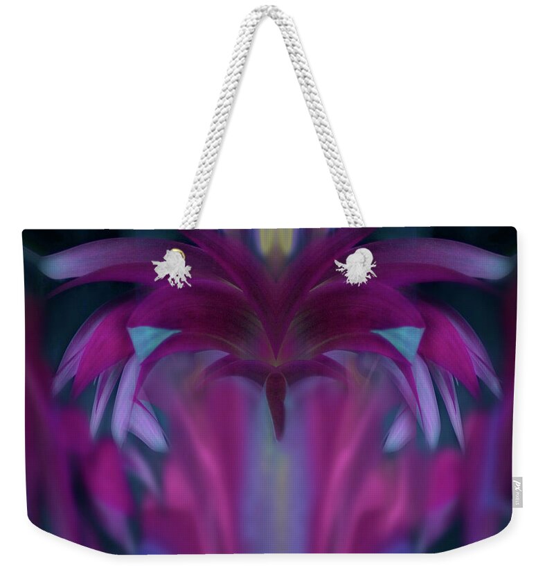 Abstract Weekender Tote Bag featuring the photograph Floral Chandelier by Wayne King