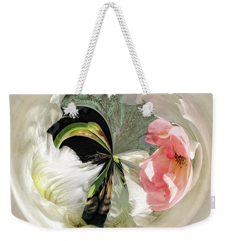 Flower Weekender Tote Bag featuring the photograph Floral Orb by Karen Lynch