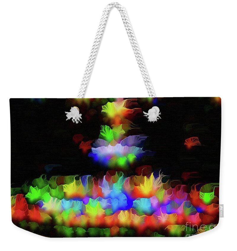 Candlelight Weekender Tote Bag featuring the painting Flotilla of Candles by Aberjhani