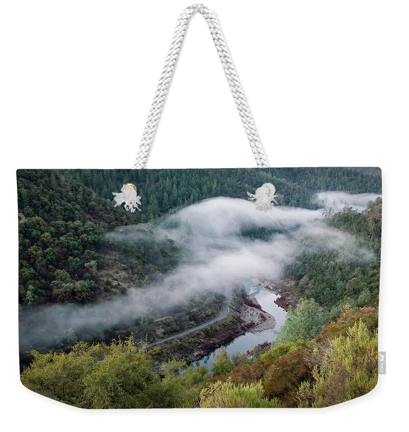 Fog Weekender Tote Bag featuring the photograph Flow With It by Gary Geddes