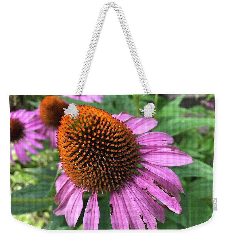 Flowers Weekender Tote Bag featuring the photograph Flower Cones by Jean Wolfrum