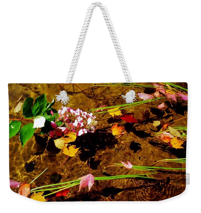  Weekender Tote Bag featuring the photograph Flower Lake by Michelle Hauge