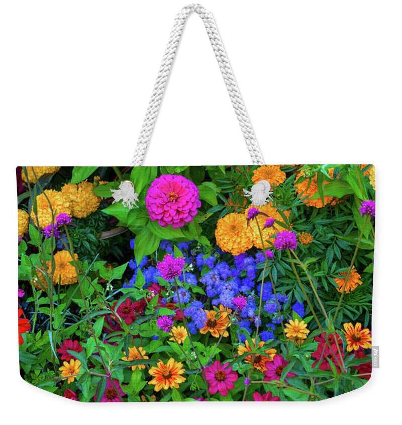 Flower Weekender Tote Bag featuring the photograph Flowers so colorful by Bill Cubitt