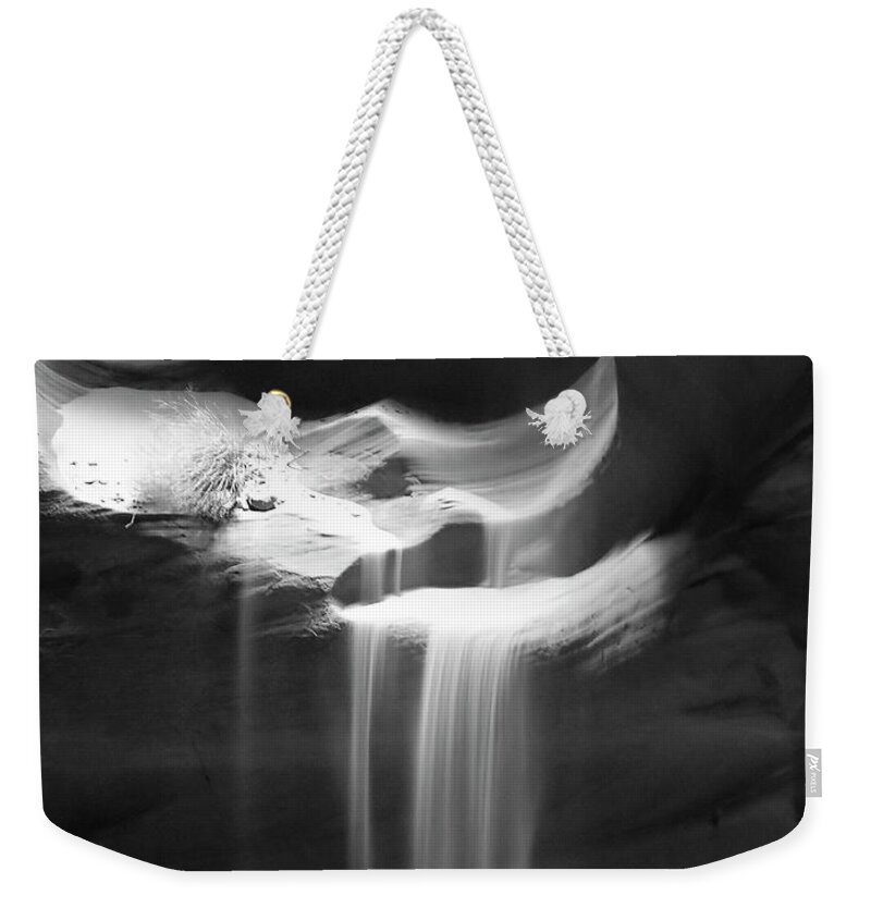 Antelope Canyon Az Weekender Tote Bag featuring the photograph Flowing Sand in Antelope Canyon by Lucinda Walter