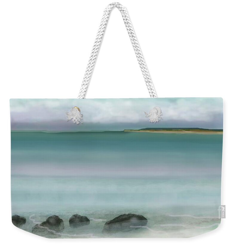 Seascape Weekender Tote Bag featuring the digital art Fly with me accross the sea 2 by Julie Grimshaw