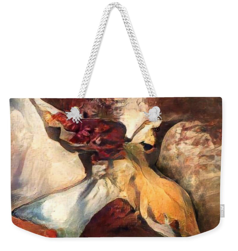  Weekender Tote Bag featuring the digital art Flying Solo 003 by Stacey Mayer