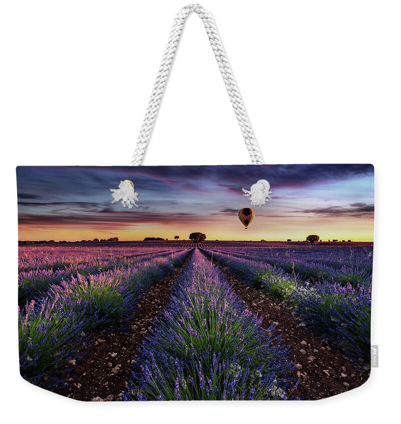 Lavender Weekender Tote Bag featuring the photograph Flying without wings by Jorge Maia