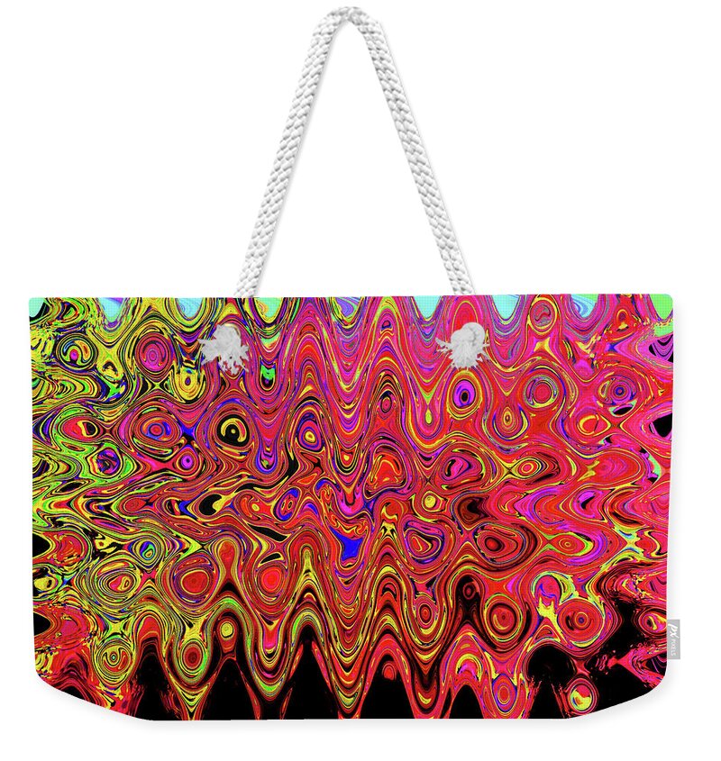 Fog Forest And Fall Abstract Weekender Tote Bag featuring the digital art Fog Forest And Fall Abstract by Tom Janca