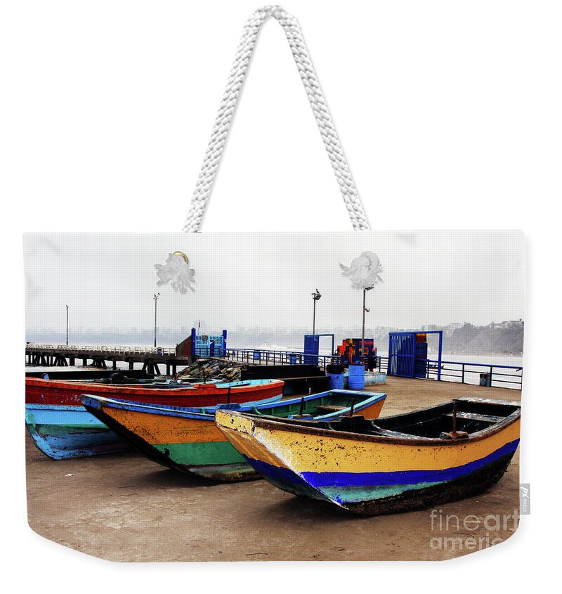 Boat Weekender Tote Bag featuring the photograph Fogged In by Rick Locke - Out of the Corner of My Eye