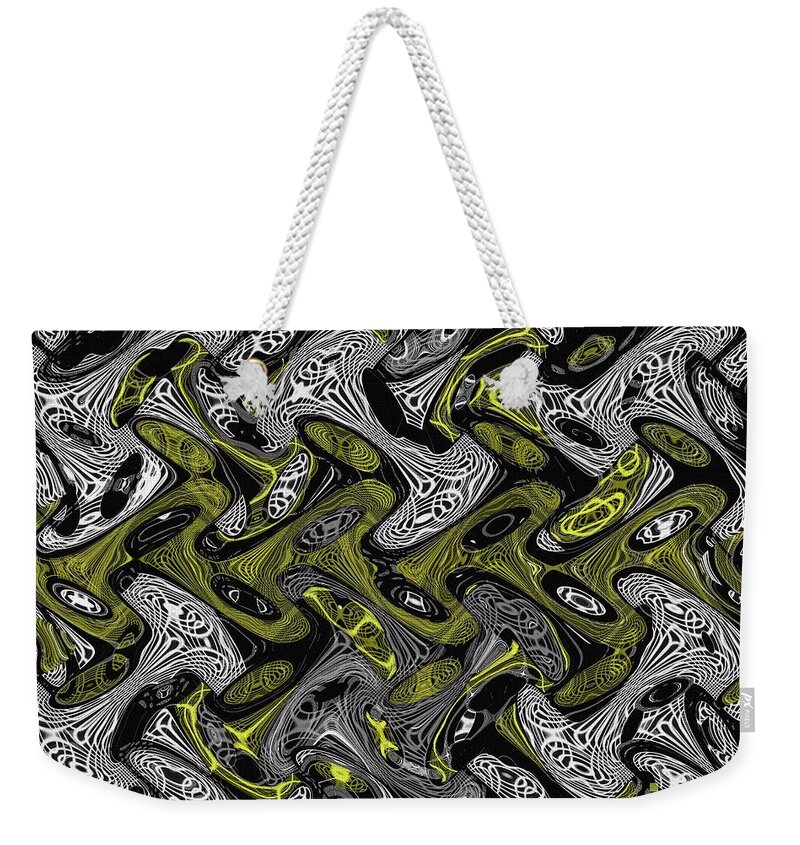 Foggy Forest Abstract Weekender Tote Bag featuring the digital art Foggy Forest Abstract 6561 by Tom Janca