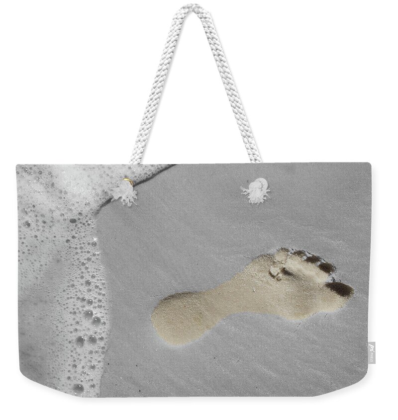 Footprint Weekender Tote Bag featuring the photograph Footprint by Dylan Punke