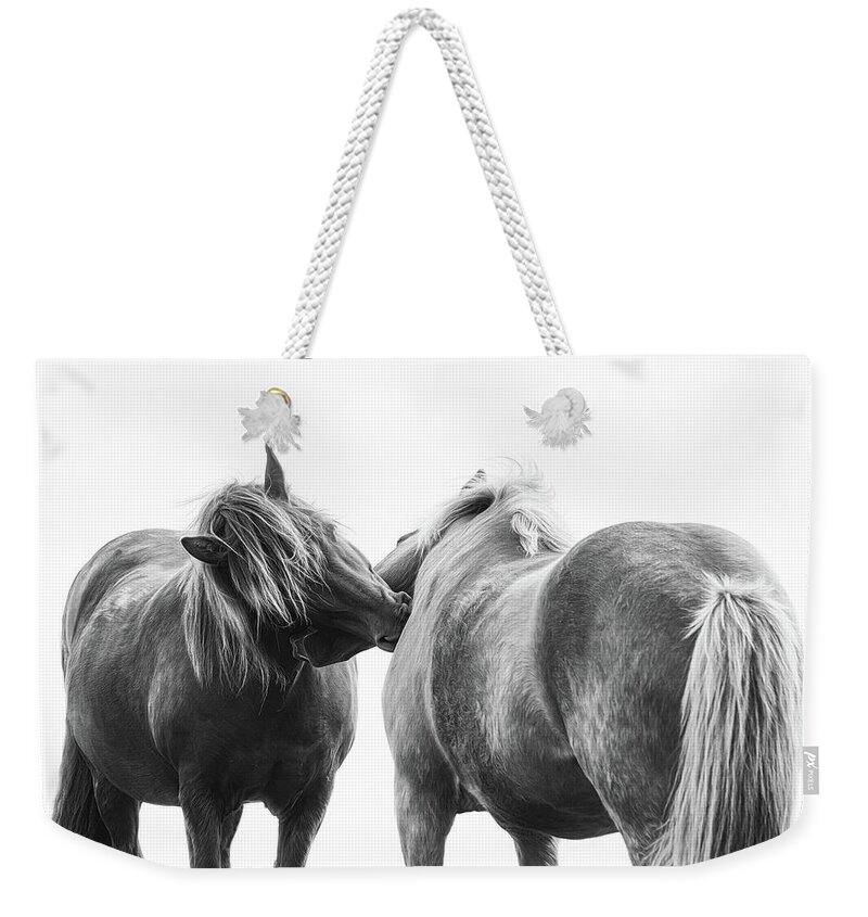 Photographs Weekender Tote Bag featuring the photograph For you II - Horse Art by Lisa Saint